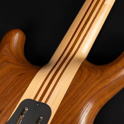 2014 Mayones Regius Pro 7 Claro Walnut | Custom 7-String Swamp Ash Body Neck Thru Birdseye Maple Fretboard DiMarzio Pickups Floyd Rose Tremolo Coil Split | CoA OHSC image 14