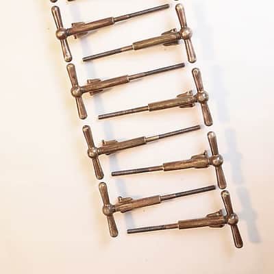 Set of (12) Ludwig DeLuxe Finish T- Rods & Claws for "Black Beauty" Bass Drum - 1928 / EIGHTEEN PHOTOS image 14