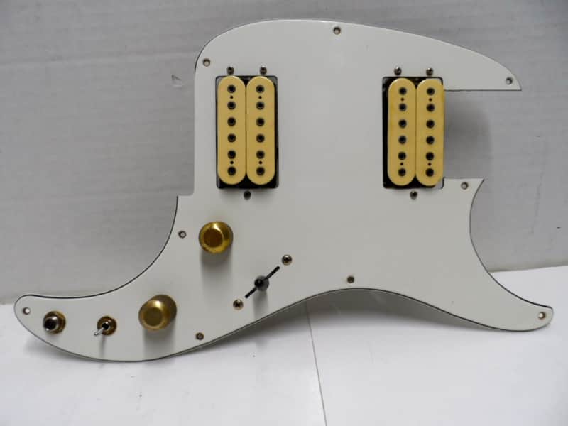 Ibanez Loaded Pickguard (2) V2 Humbuckers Pickups Double Cream White Bobbins like DiMarzio Super Distortion MIJ 80s Vintage removed from a 1982 Sky Blue Blazer BL470SB Guitar image 1