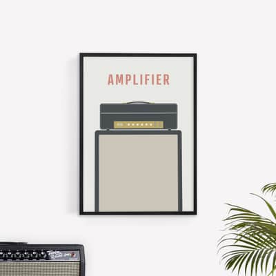 Marshall Amplifier Print - Amp Music Poster, Guitar Wall Art (30x40cm Size) image 3