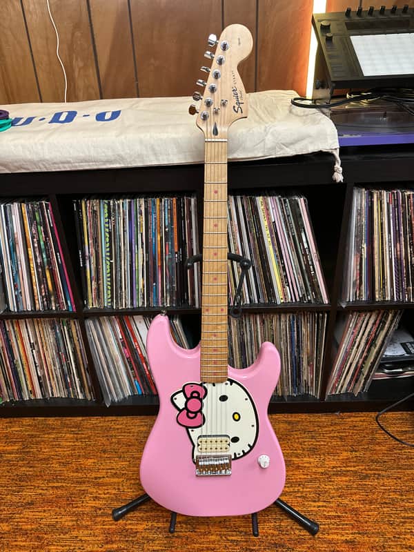 2006 Squier Hello Kitty Stratocaster Pink image 1