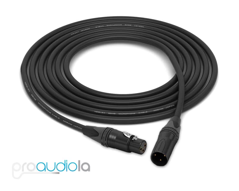 Mogami 2549 Cable | Neutrik Gold XLR-F XLR-M | Black 25 Feet | 25 Ft. | 25' image 1