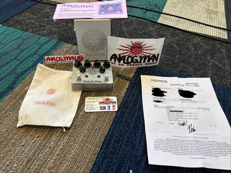 Analogman King of Tone V4 with Both Side High Gain Option | Reverb