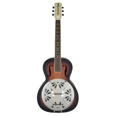 Gretsch G9220 6-String Resonator Electric Guitar with Bobtail Round Neck with Gretsch Ampli-Sonic Diaphragm Resonator Cone (Right-Handed, 2-Color Sunburst) image 1