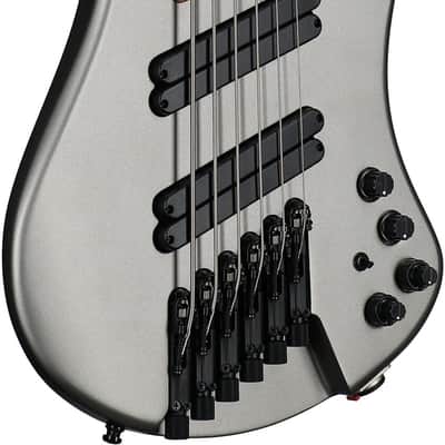 Ibanez EHB1006MS Ergo Electric Bass, 6-String (with Gig Bag), Metallic Gray Matte image 8