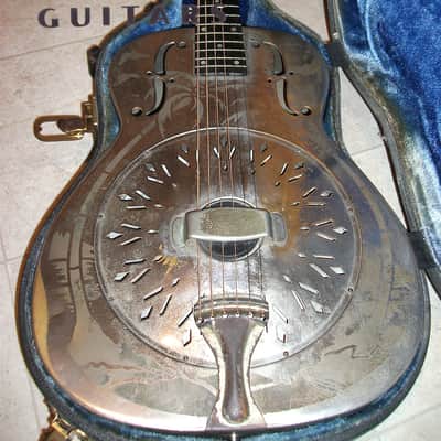 1937 National Style 0 Resonator Nickel-Plated Brass-  Round Neck 14 fret Model- like Keith Richards! image 2