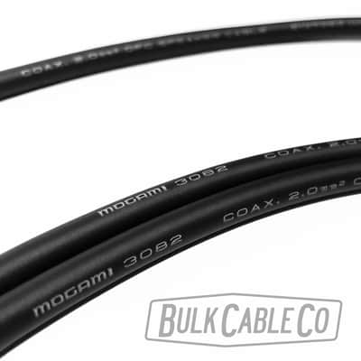 3 FT - Mogami 3082 Speaker Cable - Pancake Right Angle RA to Short Straight Stubby ST 1/4" Connectors - Black Housing / Silver Plug - Amp Head To Cabinet image 9