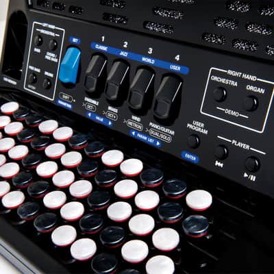 NEW Black Roland FR-1XB-BK Chromatic Button Accordion 62 72 image 3
