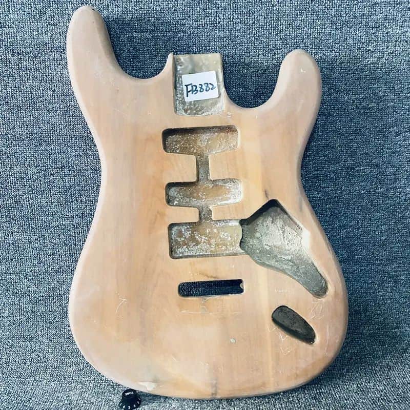 Unfinished Strat Style 6 String Guitar Body in Solid Wood image 1