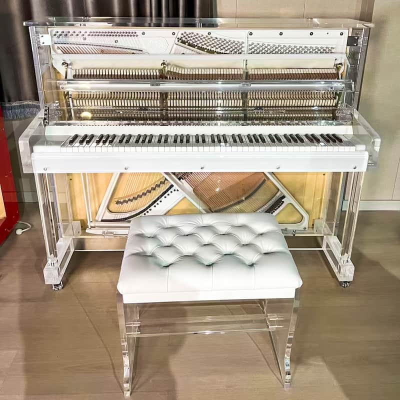 Modern Masterpiece: Custom Transparent Upright Piano image 1
