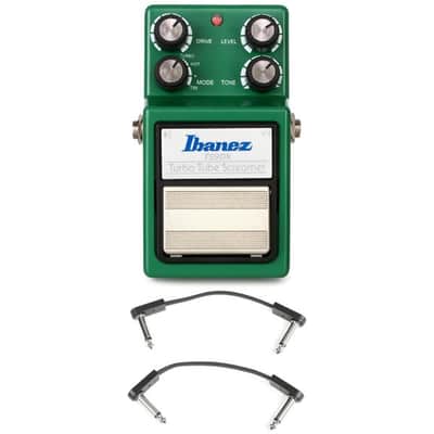 Ibanez TS9DX Turbo Tube Screamer Overdrive Pedal with 3 Patch Cables image 2