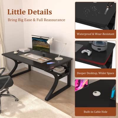 55" Music Production Desk – DJ & Producer Studio Workstation Table Bild 2