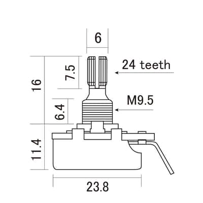CTS500-B52 |CTS USA 500K linear split potentiometer image 2