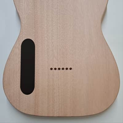 Shepard Custom Guitars Custom Telecaster Body Semi-hollow Backroute Quilted Maple Top On 1pc Okoume 2023 - Unfinished image 4