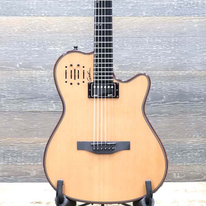 Godin A6 ULTRA Mahogany Deluxe Natural HG "B-Stock" Electro-Acoustic Guitar w/Bag image 1