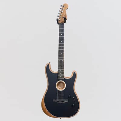 Fender American Acoustasonic Stratocaster USA Acoustic Electric Guitar - Black image 8