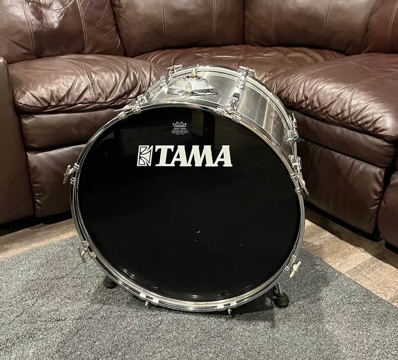 VINTAGE TAMA Swingstar 22x16 bass drum 1980's - Misty Chrome image 1