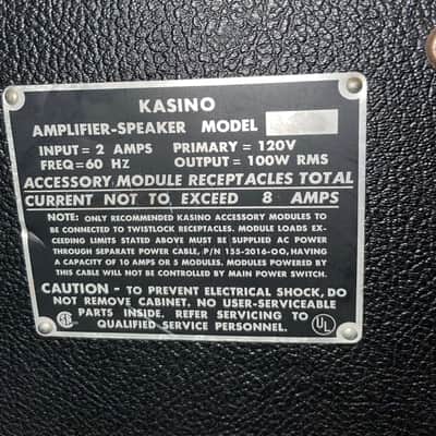 VINTAGE 1972 Kasino 200 Guitar and Bass Amplifier image 10