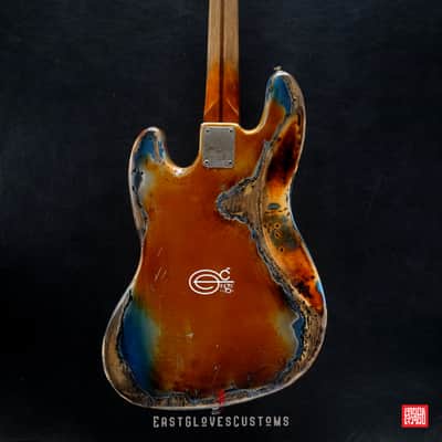 Fender Jazz Pelham Blue/Amber Paisley Bass Heavy Aged Relic (RARE) image 15