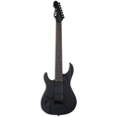 ESP LTD SN-1007HT Baritone Left Handed Electric Guitar, Black Blast image 2