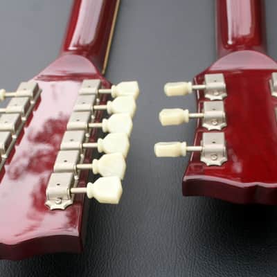 Burny  Jimmy Page Red RSG-140 Double Neck Guitar CIRCA 1992 Cherry Red image 22