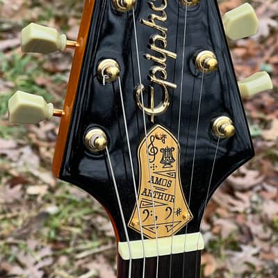 2017 Epiphone Limited Edition Joe Bonamassa 1958 Amos Arthur Korina Flying V W/OHSC image 5