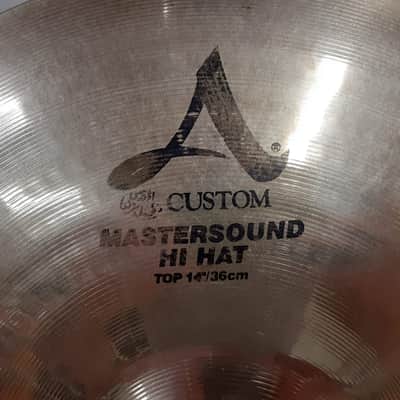 Zildjian 14" A Custom Mastersound Hi-Hat Cymbals (Pair) 1999 - Present - Brilliant image 5