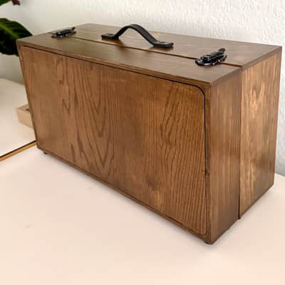 6Ux104HP Portable Eurorack Case Powered Dark Walnut Module and Cables image 14
