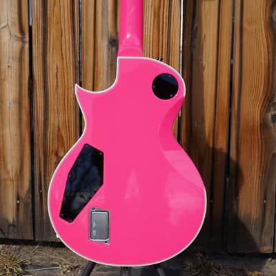 ESP CUSTOM SHOP Eclipse CTM - Ebony- Neon Pink 6-String Electric Guitar w/ Case image 11
