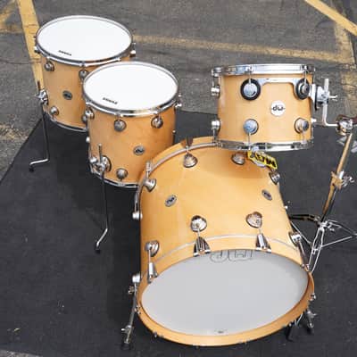 DW USA Collectors Series 4pc Pure SSC Maple Shell Pack w/ Rings - Natural Lacquer Custom $6.500.00 If New! image 2