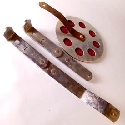 Slingerland Radio King Red Felt Bass Drum Muffler Parts Lot Clamp-On Hoop-Mount image 1