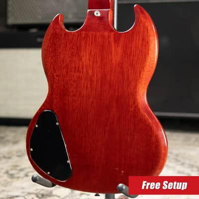 Gibson Vintage 1969 SG Junior Electric Guitar - Cherry Red with Chipboard Case - Used image 2