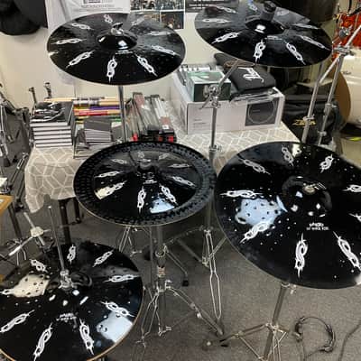 Paiste Joey Jordison signature  set of cymbals 5 total 2015 black image 1