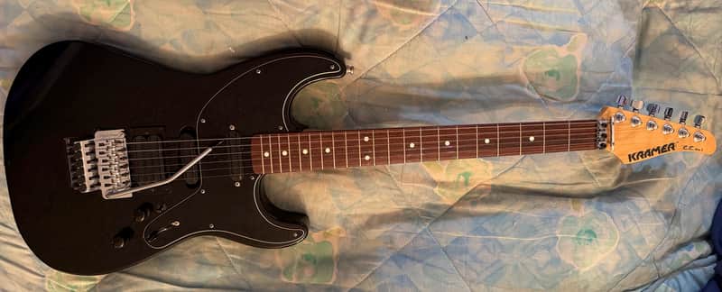 1987 USA KRAMER EE (Elliot Easton) Pro 1 HSS "Superstrat" - Floyd Rose - BLACK image 1
