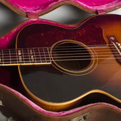 Gibson  J-185 Flat Top Acoustic Guitar (1953), ser. #A-15391, original brown hard shell case. image 14