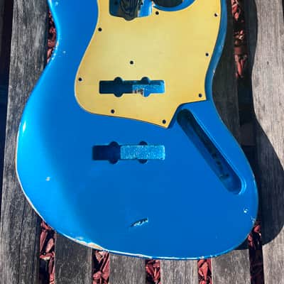 Jazz Bass Body Aged Patina Relic vivid LAKE PLACID BLUE mist PLACE YOUR ORDER    by JVGuitar image 1