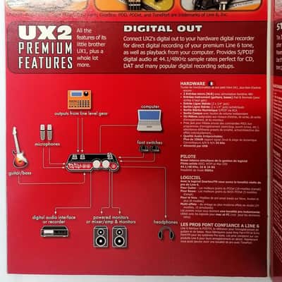 Line 6 Tone Port ux2 - Recording e Modeling Interface Brand New image 5