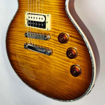ESP LTD EC-1000FM Deluxe, AA Flame Maple Top, Seymour Duncan Slash APH-2 Set, Amber Sunburst, Korea, w/HSC 2017 image 6
