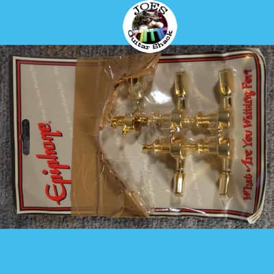 1990's Original Epiphone Les Paul Electric Guitar Rare 45-Deg Mount Keystone Left Side Gold Tulip Tuner NOS! image 3