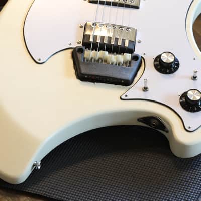 1970's Ovation Breadwinner Early Model w/ Side Jack Electric Guitar White + OHSC image 5