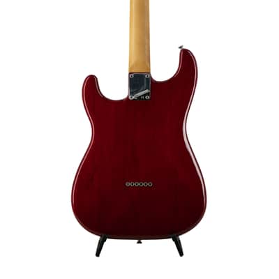 Fender Noventa Stratocaster Electric Guitar, PF FB, Crimson Red Transparent, MX2115XXXX image 5