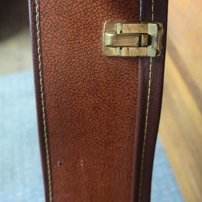 Vintage 1960s Harmony Kay Silvertone Gibson Chipboard Maroon Acoustic Guitar Case Clean Fits 37 x 14 x 4 Fits Parlor & Stella Models image 12