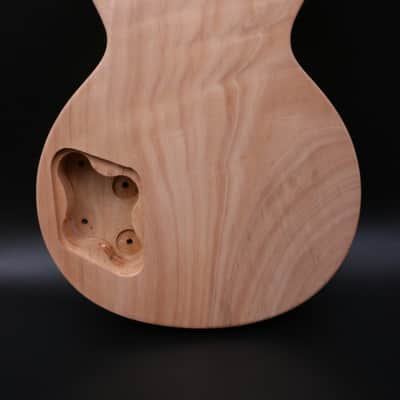 Flame Mahogany Guitar Body Set in Flame Maple Veneer One Piece Wood Made image 1
