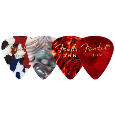 Fender Celluloid Medley 351 Shape Guitar Picks, Thin, 12-Pack image 2