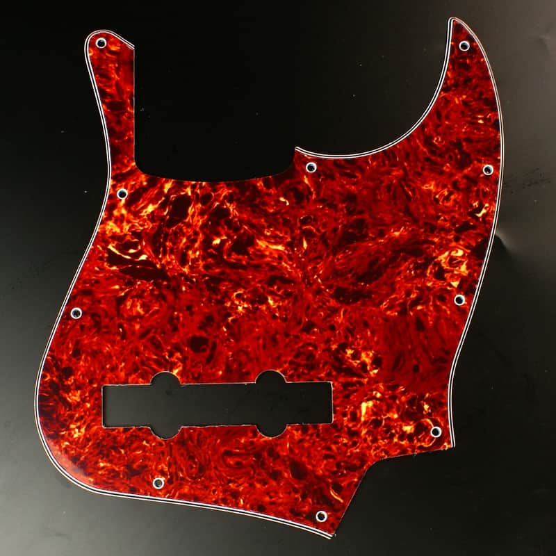 Replacment Pickguard For Jazz Bass 5 String JB ,4ply Red Tortoise