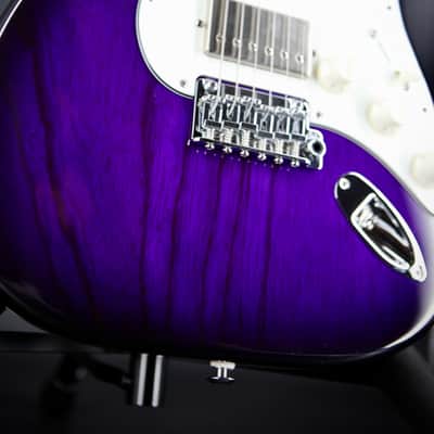 Suhr Classic S Roasted Flame Maple HSS - Trans Purple Burst image 6