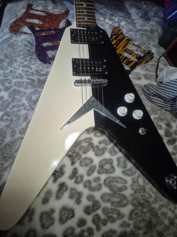 Dean Michael Schenker Standard Electric Guitar Black/White | Reverb