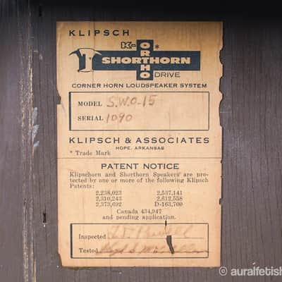 Klipsch Shorthorn S-WO-15 // Vintage Horn Speakers / Rare and Magnificent image 9