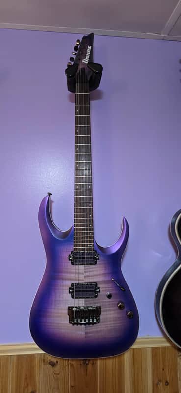 Ibanez RGAR61AL-BAF Axion Label 2019 - 2020 - Black Aurora with Upgraded Pickups Burst image 1
