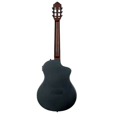 Ortega RTPSTD-SBK-L - Left-Handed Standard Thinline Crossover Electric Nylon String Guitar - TourPlayer Series image 4